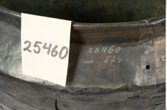 Etikett zu Bronzesitula (NHMW-PRAE-025460)